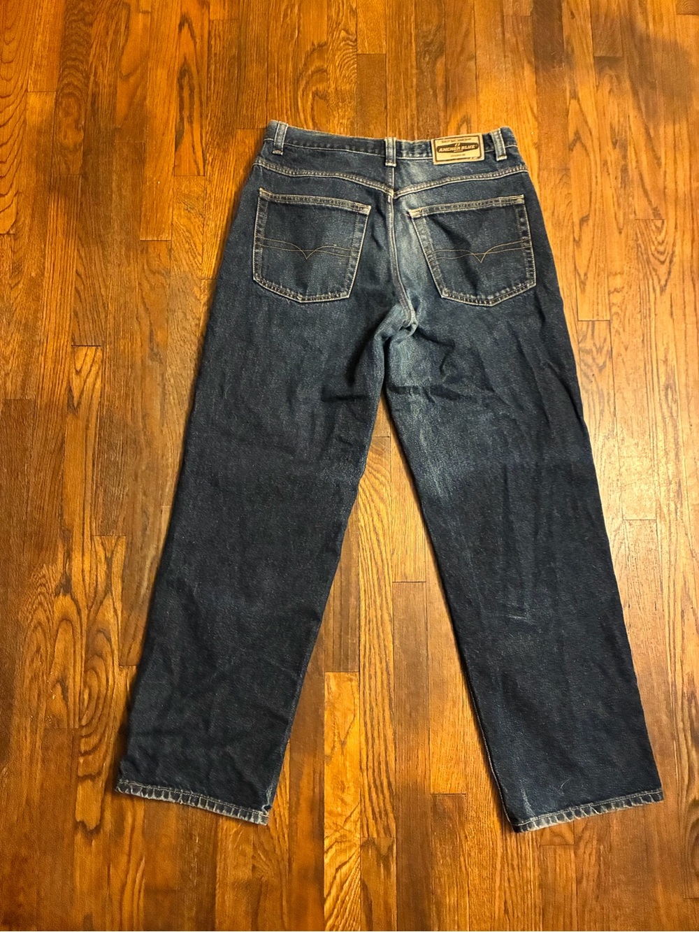 Y2K anchor blue jeans size 33/32